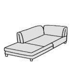 Clubchair ohne Sitztiefenverstellung<br>(105 cm x 185 cm)