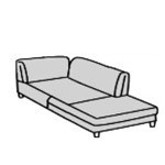 Clubchair ohne Sitztiefenverstellung<br>(110 cm x 190 cm)