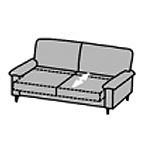 2-Sitzer-Sofa vorziehbar